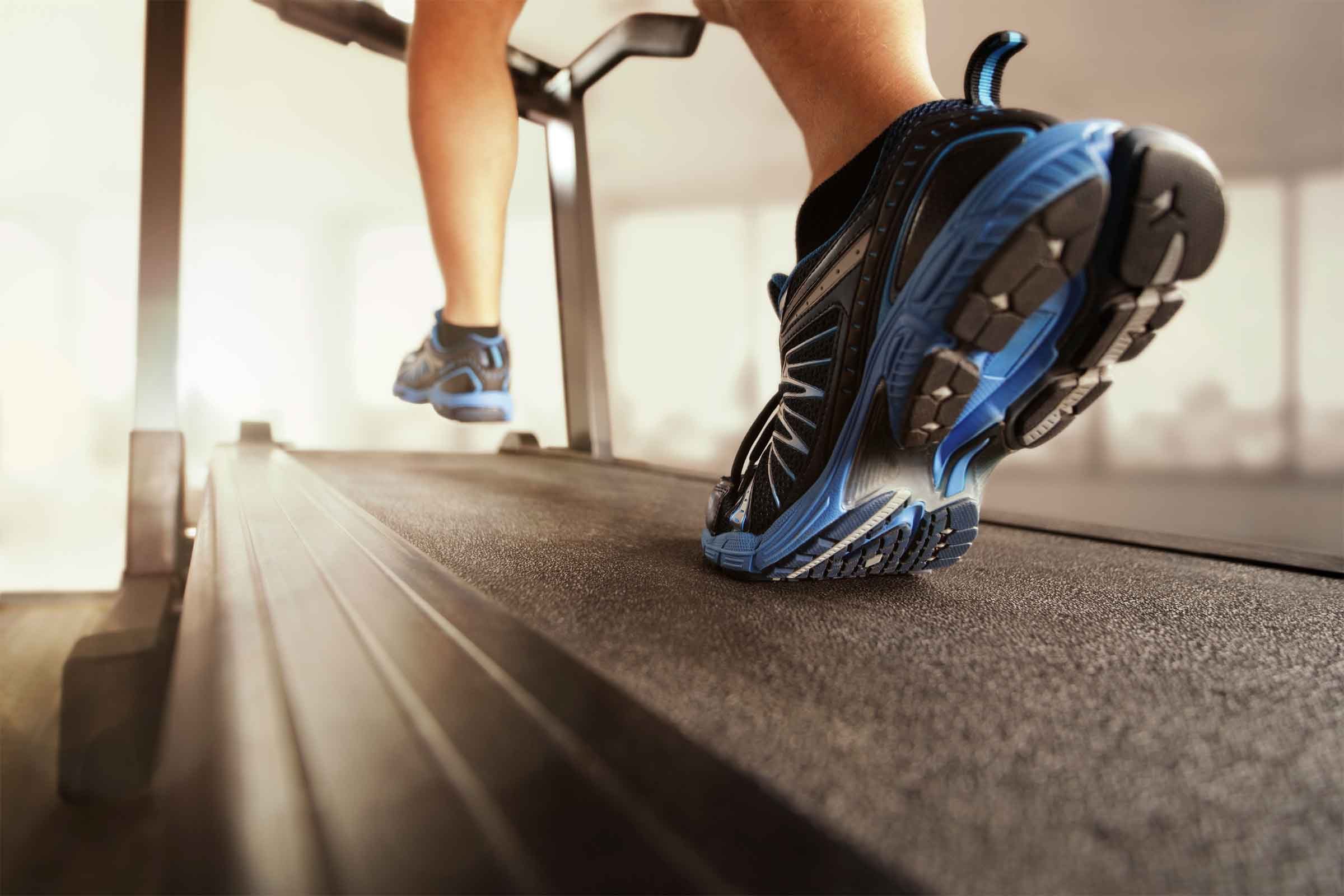 feet on treadmill