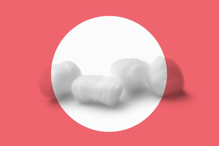 four cotton balls