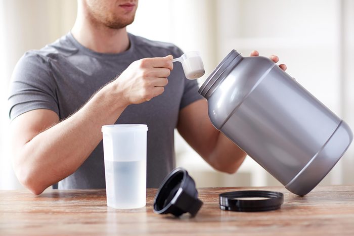 guy with supplements