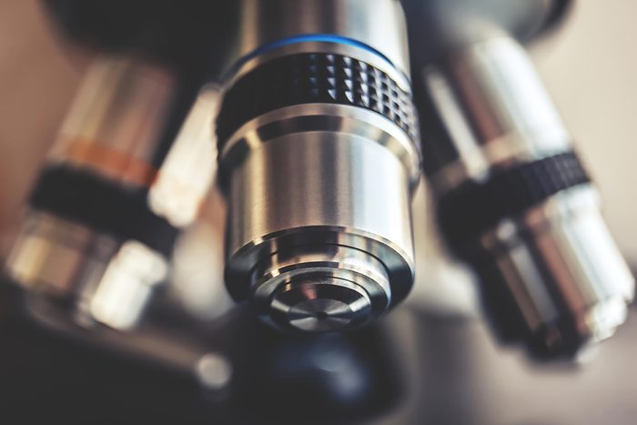 Image of a microscope lens.