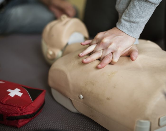 CPR First Aid Training Concept