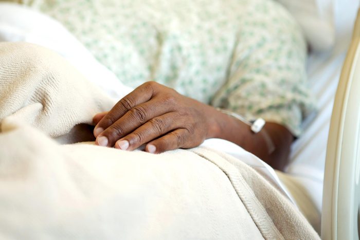 black person in a hospital bed