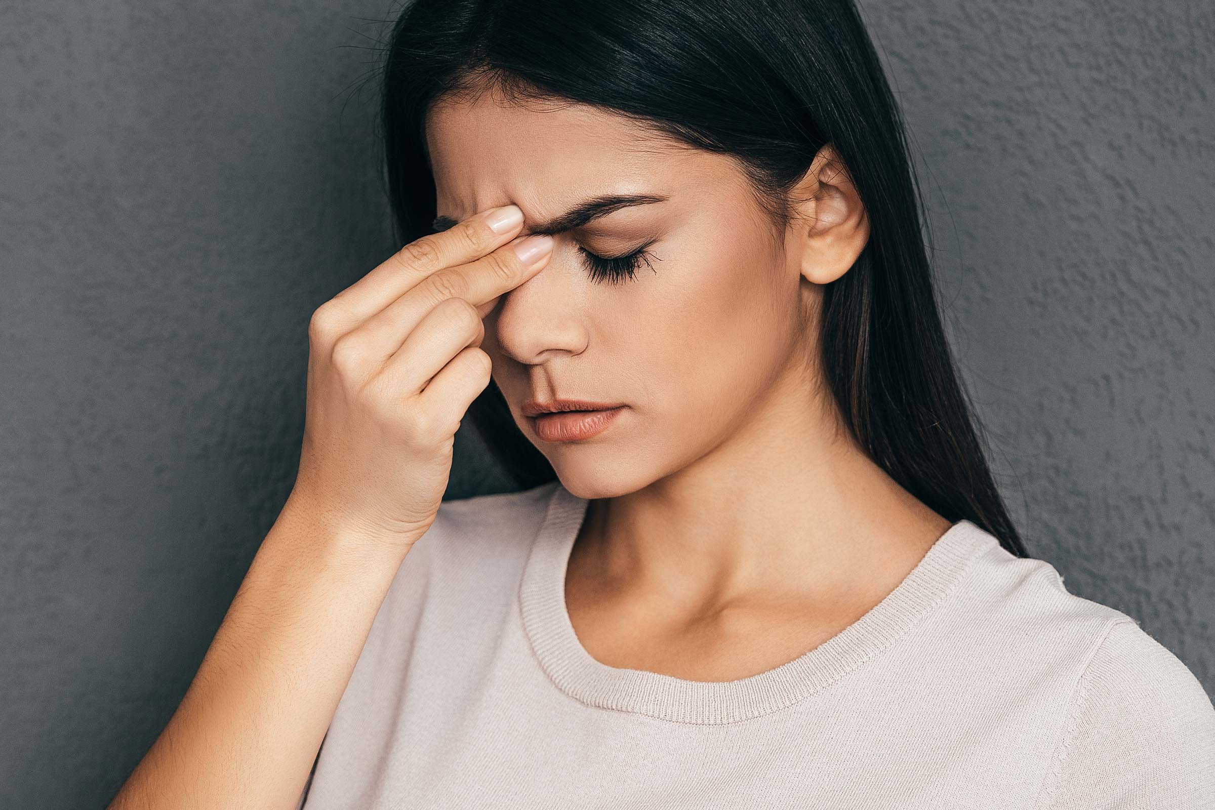 woman stress headache