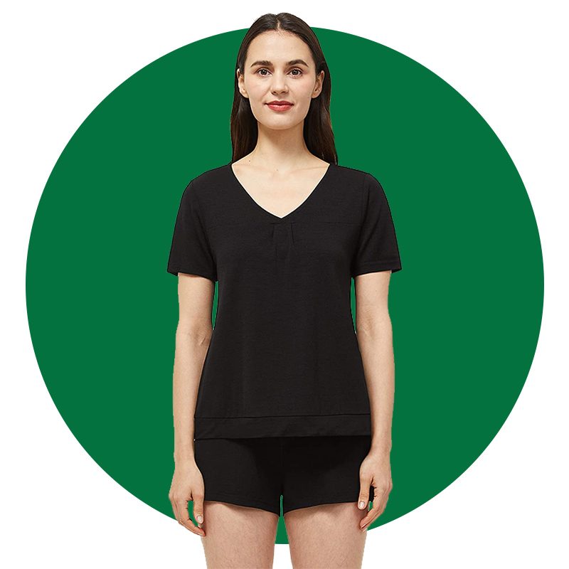 Eizniz Womens Merino Wool Pajama Set